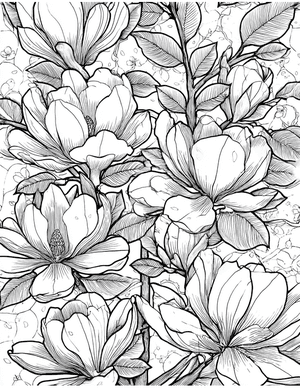 Free Magnolia Free Coloring Pages - 0