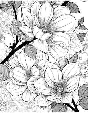 Free Magnolia Free Coloring Pages - 2