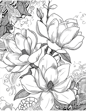 Free Magnolia Free Coloring Pages - 3
