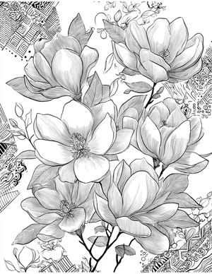 Free Magnolia Free Coloring Pages - 4
