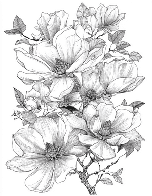 Free Magnolia Free Coloring Pages - 7
