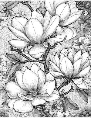 Free Magnolia Free Coloring Pages - 8