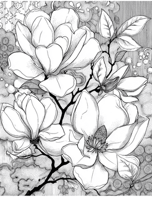 Free Magnolia Free Coloring Pages - 9