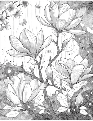 Free Magnolia Free Coloring Pages - 10