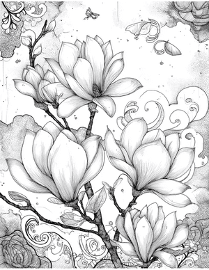 Free Magnolia Free Coloring Pages - 11