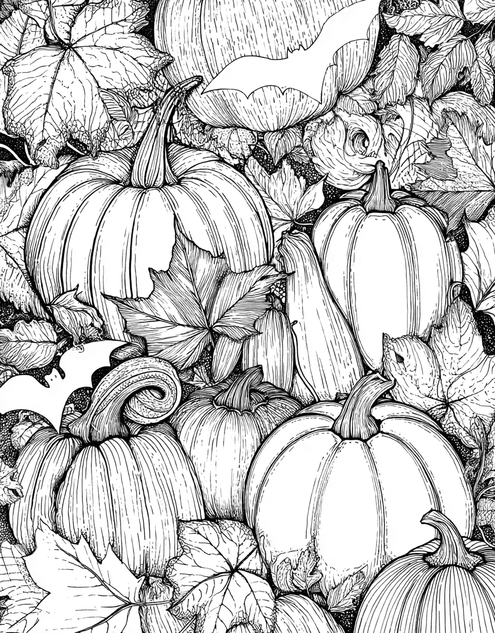 Free Color Pages for Adults, Relaxation Color Book, Seasonal Colouring Pages for Women, Coloring Printable Pumpkin Kindergarten, Pumpkin Palettes Autumn Art Adventures main 2