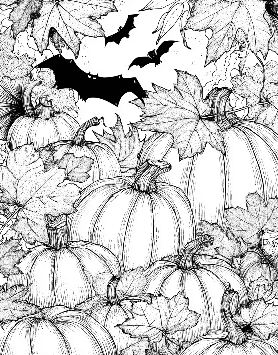 Free Color Pages for Adults, Relaxation Color Book, Seasonal Colouring Pages for Women, Coloring Printable Pumpkin Kindergarten, Pumpkin Palettes Autumn Art Adventures main 4