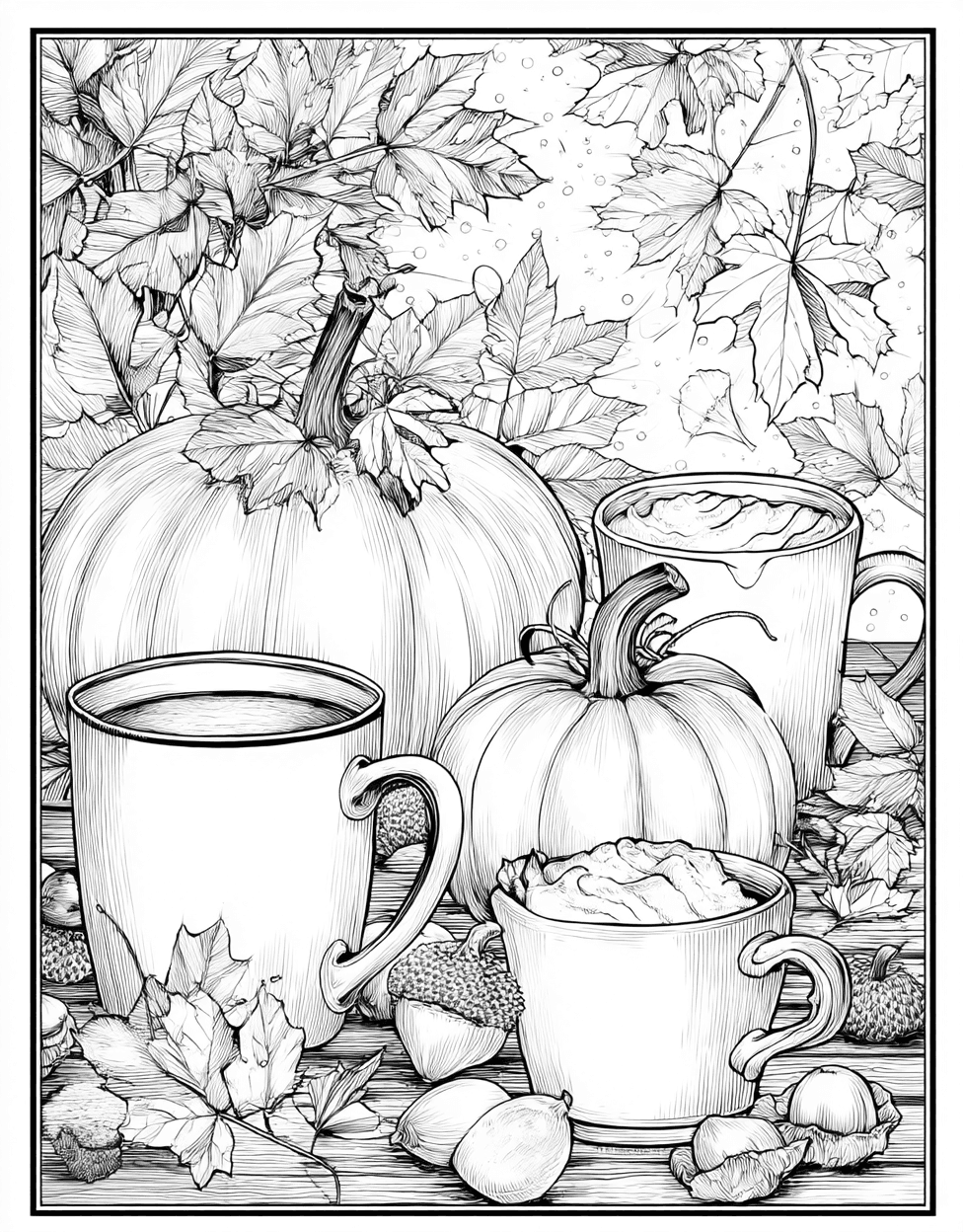 Free Color Pages for Adults, Relaxation Color Book, Seasonal Colouring Pages for Women, Coloring Printable Pumpkin Kindergarten, Pumpkin Palettes Autumn Art Adventures main 6