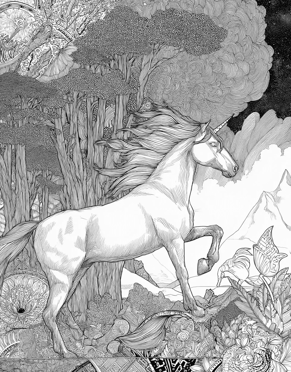 Free Color Pages for Adults, Centaur Dreams Enchanting Art for All Ages, Coloring Disney Kids Centaur, Stress Relief Color Book, Fantasy Colouring Pages for Womens main 3