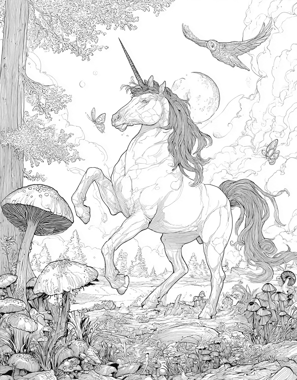 Free Color Pages for Adults, Centaur Dreams Enchanting Art for All Ages, Coloring Disney Kids Centaur, Stress Relief Color Book, Fantasy Colouring Pages for Womens main 5