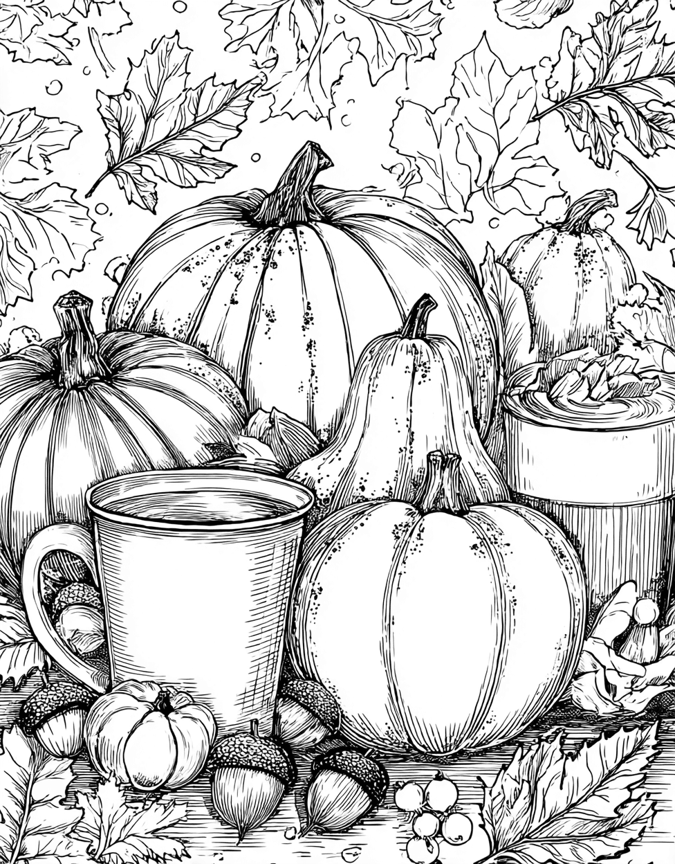Free Color Pages for Adults, Relaxation Color Book, Seasonal Colouring Pages for Women, Coloring Printable Pumpkin Kindergarten, Pumpkin Palettes Autumn Art Adventures main 8