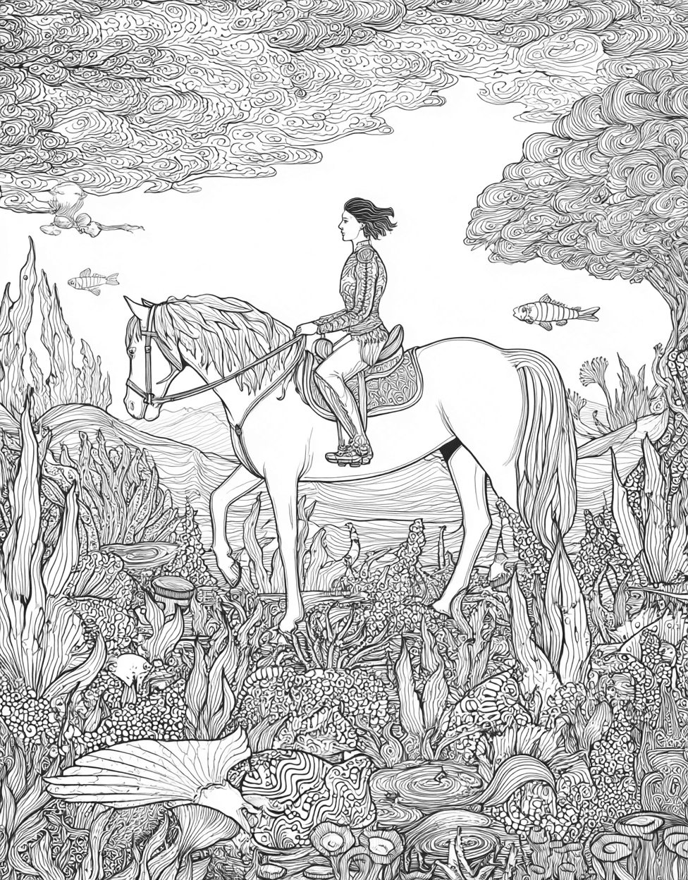 Free Color Pages for Adults, Centaur Dreams Enchanting Art for All Ages, Coloring Disney Kids Centaur, Stress Relief Color Book, Fantasy Colouring Pages for Womens main 9