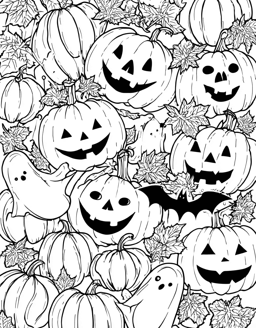 Spooky Shades Halloween Art Fun, Coloring Halloween Fun Dailycoloringpages, Free Printable Girly Coloring Pages, Relaxation Color Book, Holidays Colouring Pages for Adults main 3