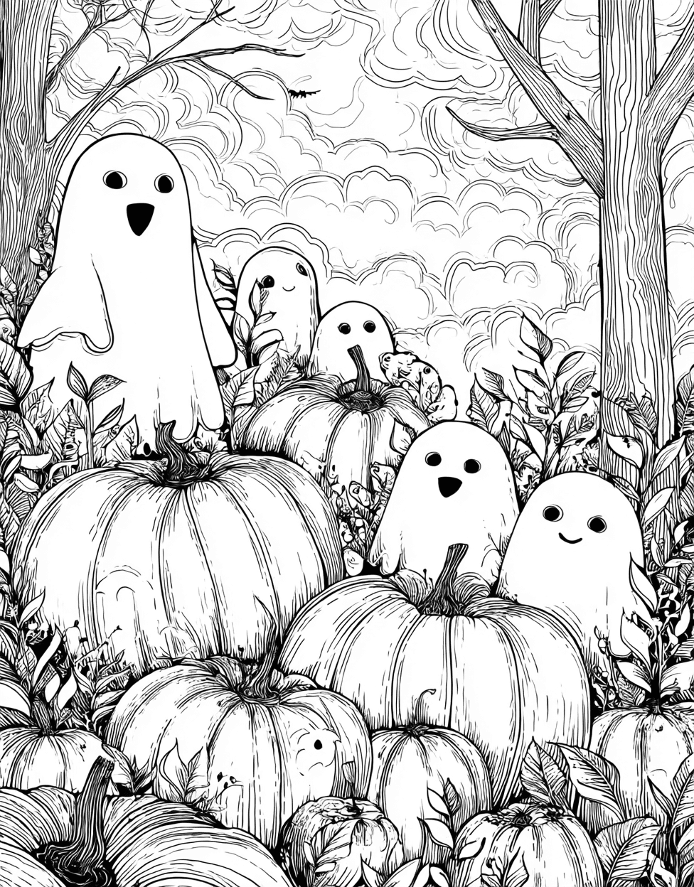 Spooky Shades Halloween Art Fun, Coloring Halloween Fun Dailycoloringpages, Free Printable Girly Coloring Pages, Relaxation Color Book, Holidays Colouring Pages for Adults main 5
