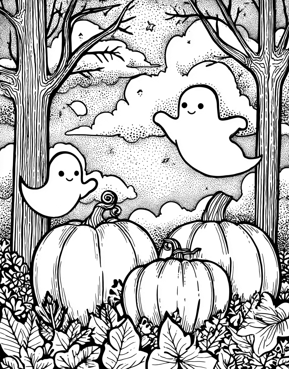 Spooky Shades Halloween Art Fun, Coloring Halloween Fun Dailycoloringpages, Free Printable Girly Coloring Pages, Relaxation Color Book, Holidays Colouring Pages for Adults main 6