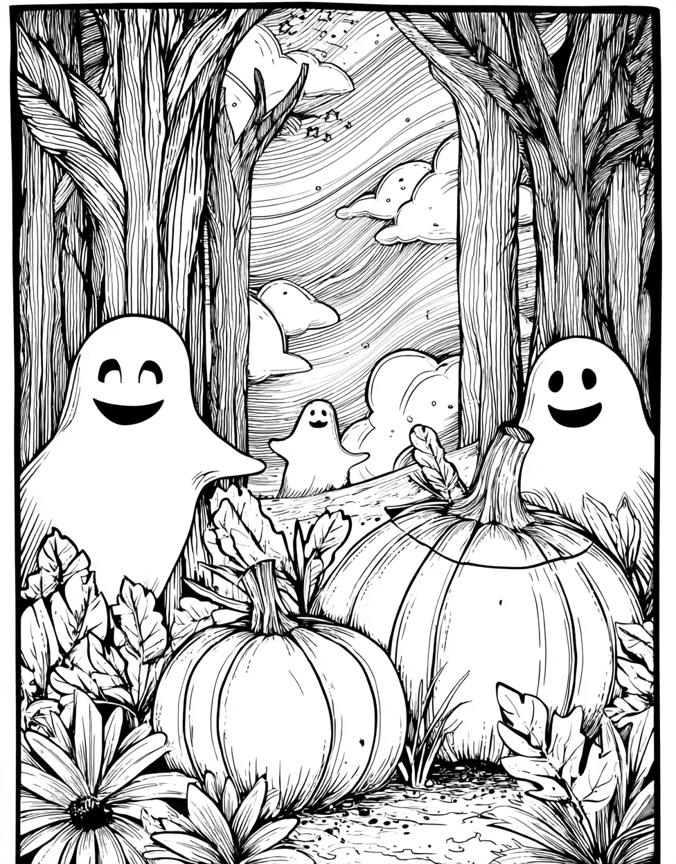 Spooky Shades Halloween Art Fun, Coloring Halloween Fun Dailycoloringpages, Free Printable Girly Coloring Pages, Relaxation Color Book, Holidays Colouring Pages for Adults main 7