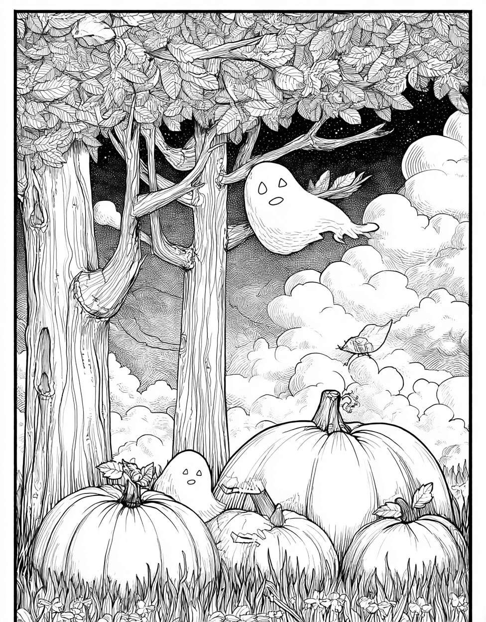 Spooky Shades Halloween Art Fun, Coloring Halloween Fun Dailycoloringpages, Free Printable Girly Coloring Pages, Relaxation Color Book, Holidays Colouring Pages for Adults main 8