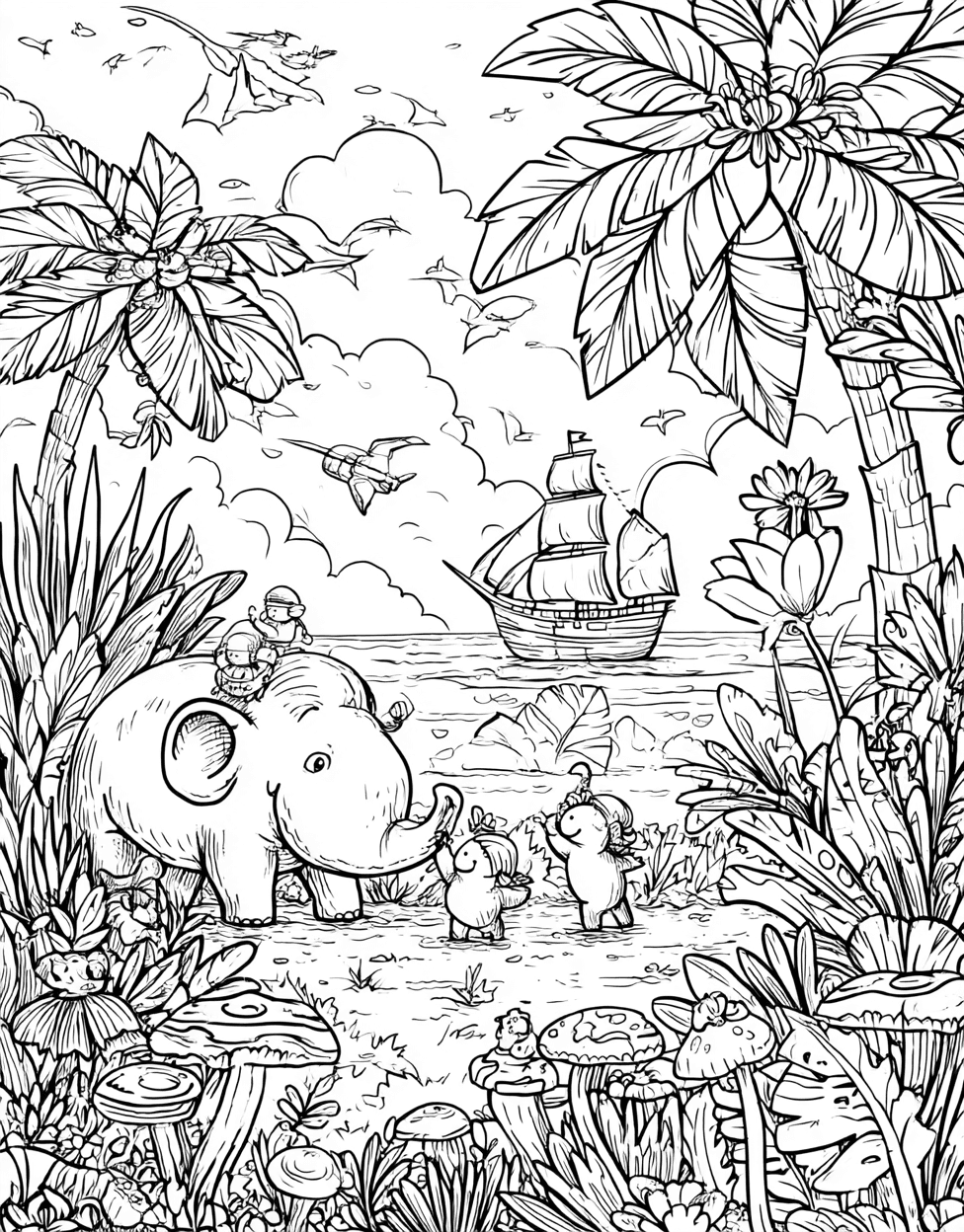 Free Color Pages Printable, Explorers Coloring, Stress Relief Color Book, Cute Characters Colouring Pages for Teenage, Adventures Await ExplorerThemed Art Pages main 8