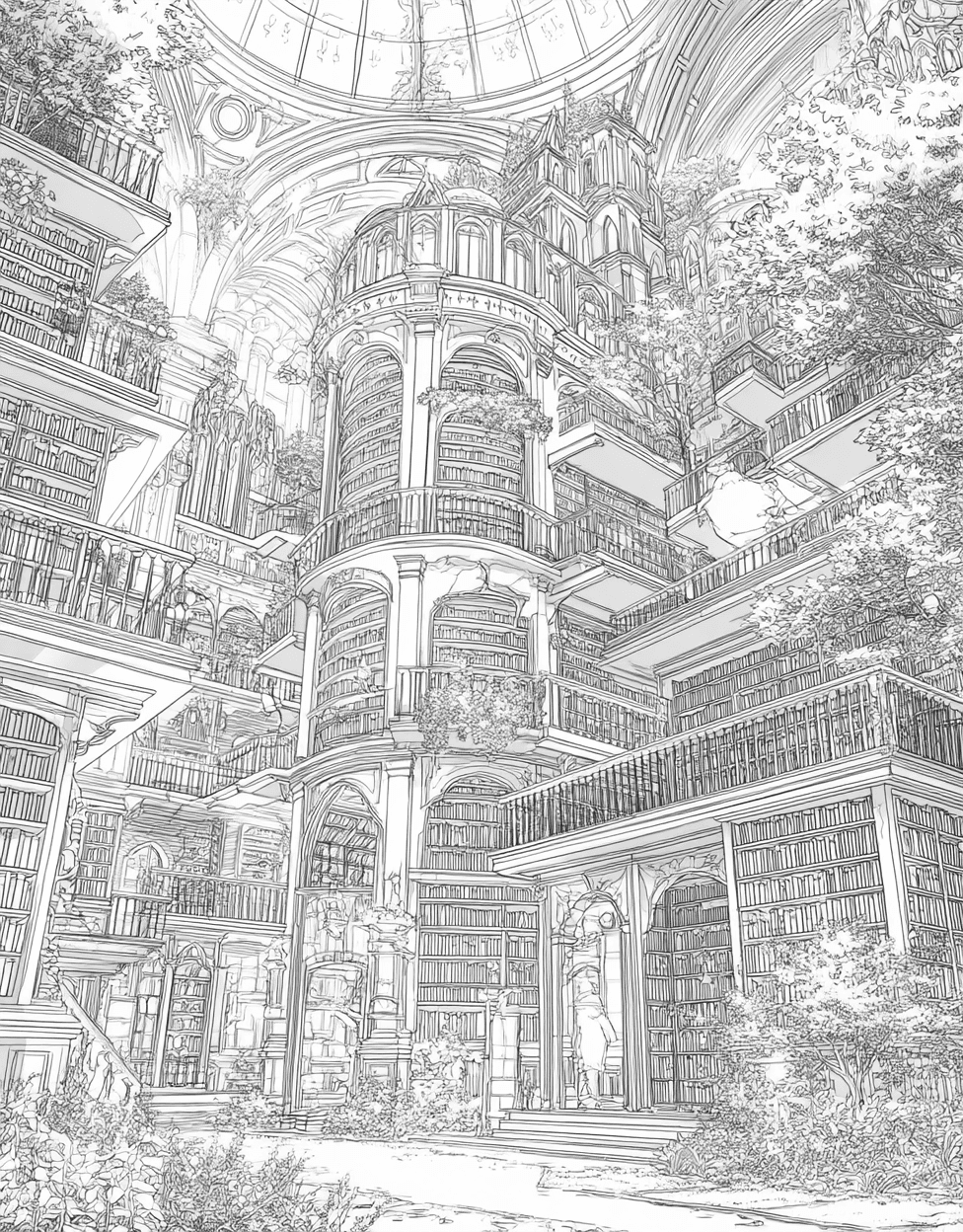 Coloring Pages Printable Free, Artful Pages Library Adventures Await, Relaxation Color Book, Buildings Colouring Pages for Womens, Coloring Valentine Bookmarks Library main 2
