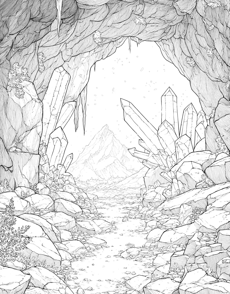 Sticker Inspection Louisiana Cave, Cave Adventures Art for Creative Minds, Relaxation Color Book, Travel & Landmarks Colouring Pages for Womens, Free Coloring Pages to Print main 2