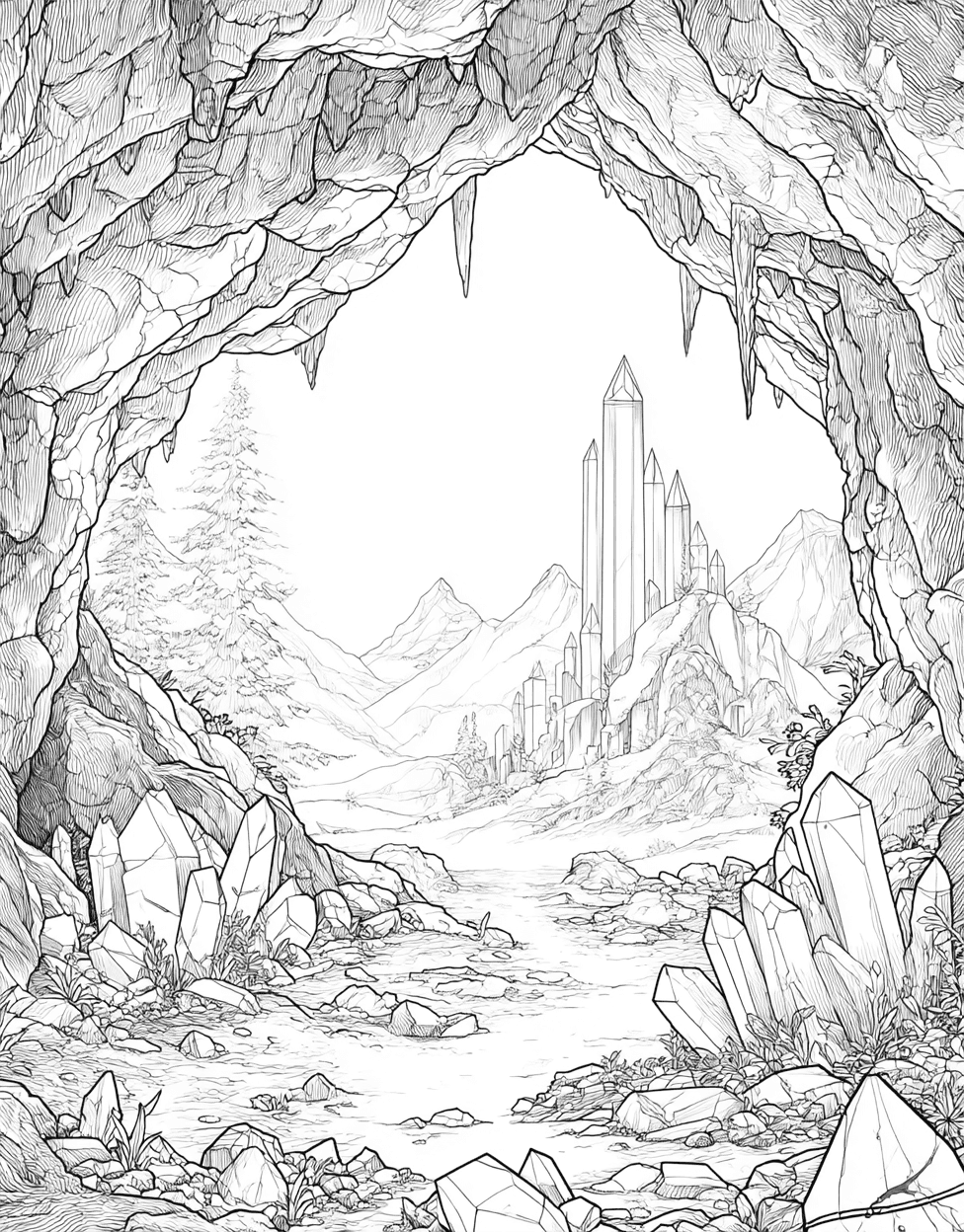 Sticker Inspection Louisiana Cave, Cave Adventures Art for Creative Minds, Relaxation Color Book, Travel & Landmarks Colouring Pages for Womens, Free Coloring Pages to Print main 3