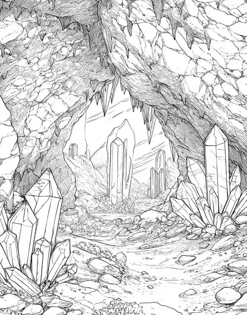 Sticker Inspection Louisiana Cave, Cave Adventures Art for Creative Minds, Relaxation Color Book, Travel & Landmarks Colouring Pages for Womens, Free Coloring Pages to Print