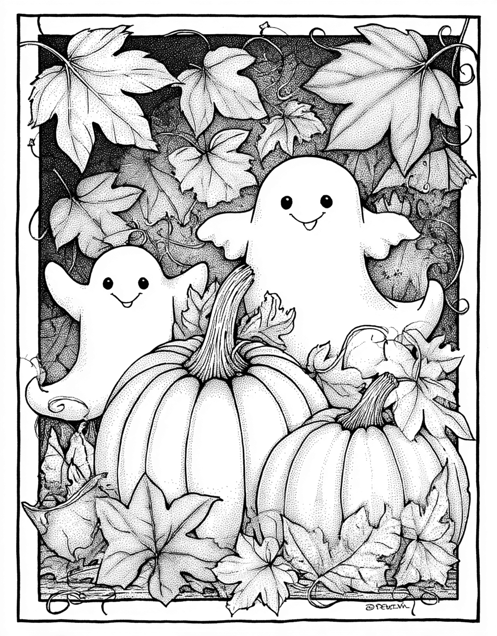 Free Printable Coloring Pages for Girls, Spooky Scenes to Shade This Halloween, Coloring Halloween Fun Dailycoloringpages, Relaxation Color Book, Seasonal Colouring Pages for Women main 4