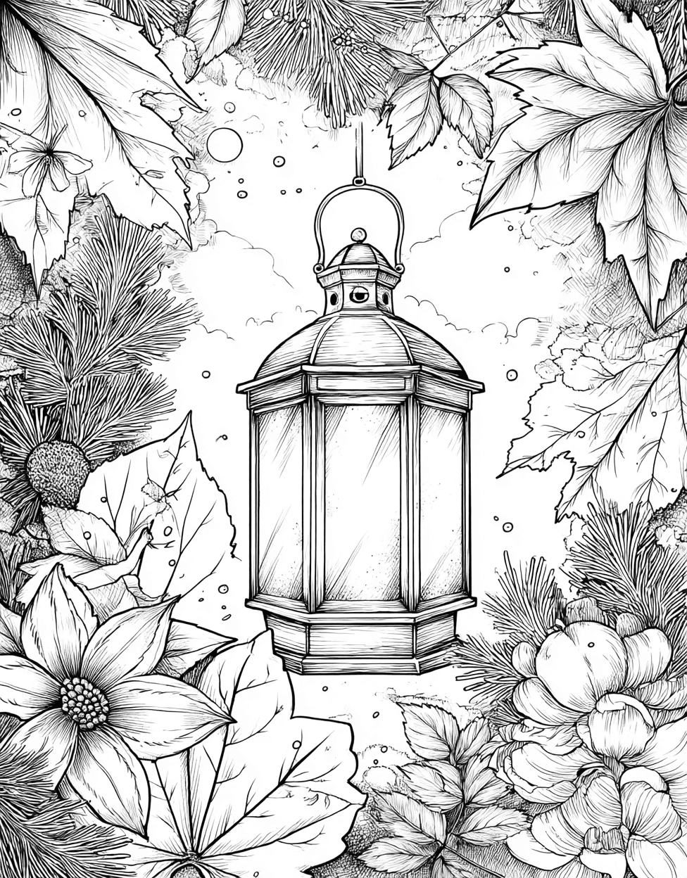 Coloring Halloween Scary Lantern, Lantern Dreams a Light in Every Shade, Free Coloring Pages for Adults to Print, Relaxation Color Book, Seasonal Colouring Pages for Teenage main 7