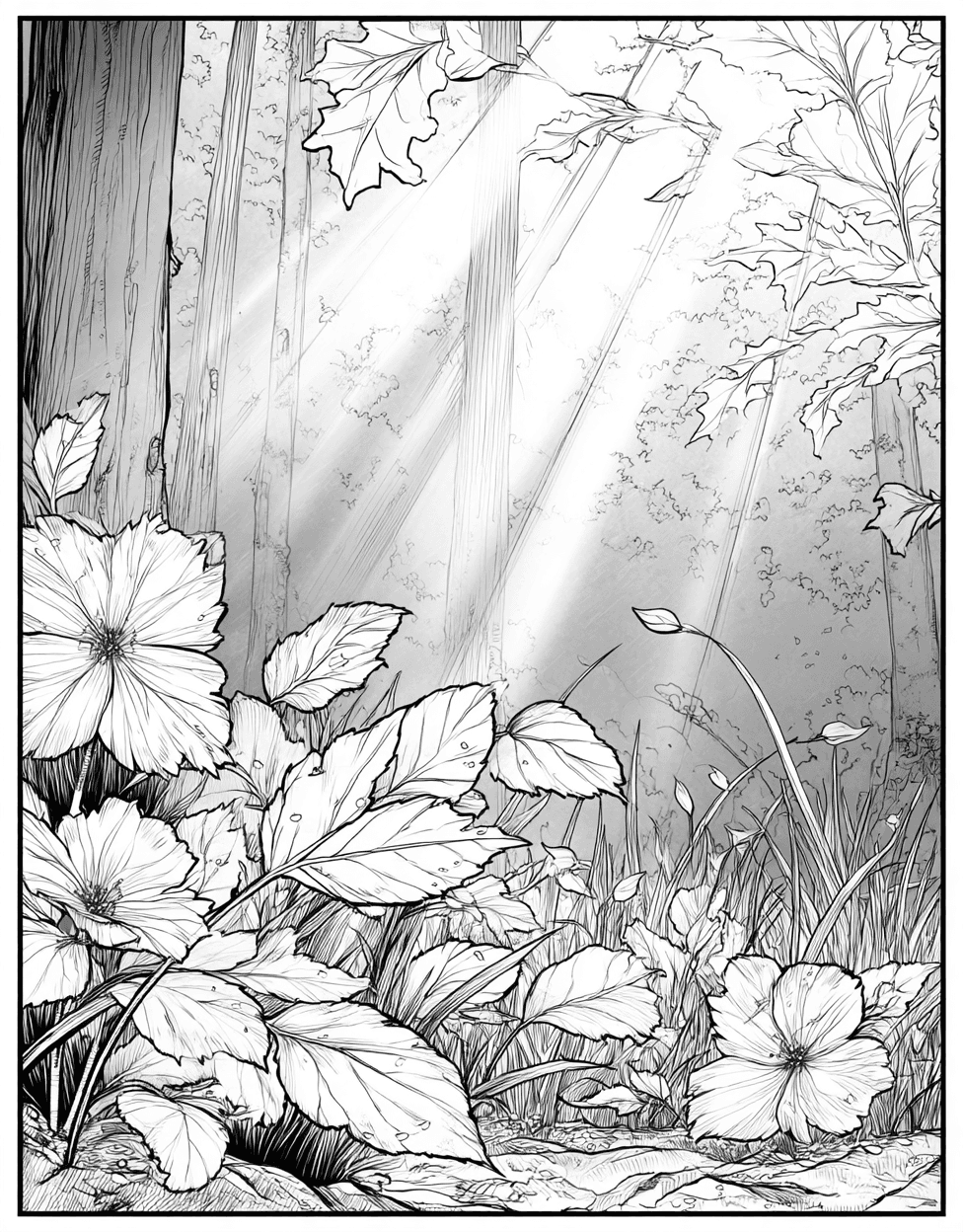 Dewy Dreams Natures Palette Awaits, Free Printable Coloring Pages, Stress Relief Color Book, Nature Colouring Pages for Womens, Dew Coloring main 8