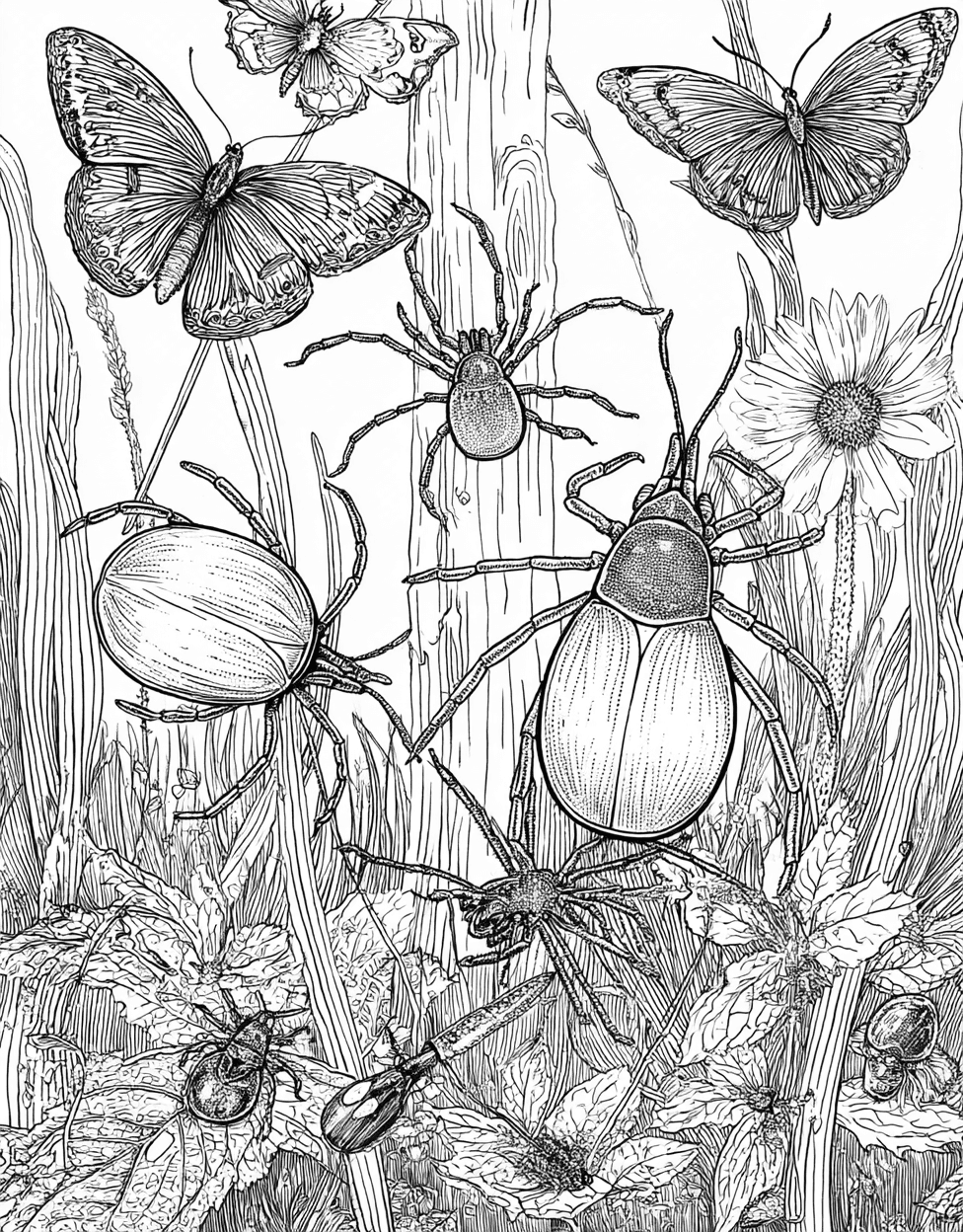 Tick Tock Time to Add Some Color, Relaxation Color Book, Insects Colouring Pages for Teenage, Coloring Dog Images Tick, Coloring Pages for Adults Free main 2