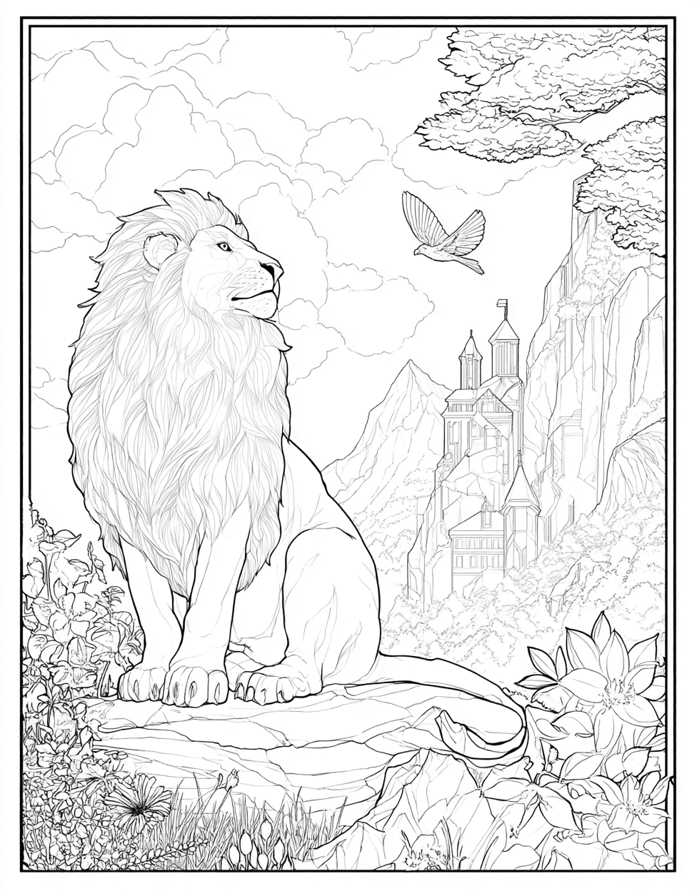 Relaxation Color Book, Fairy Tale Colouring Pages for Adults, Chimera Coloring, Chimera Dreams Artful Pages Await, Advanced Free Printable Coloring Pages for Children main 3