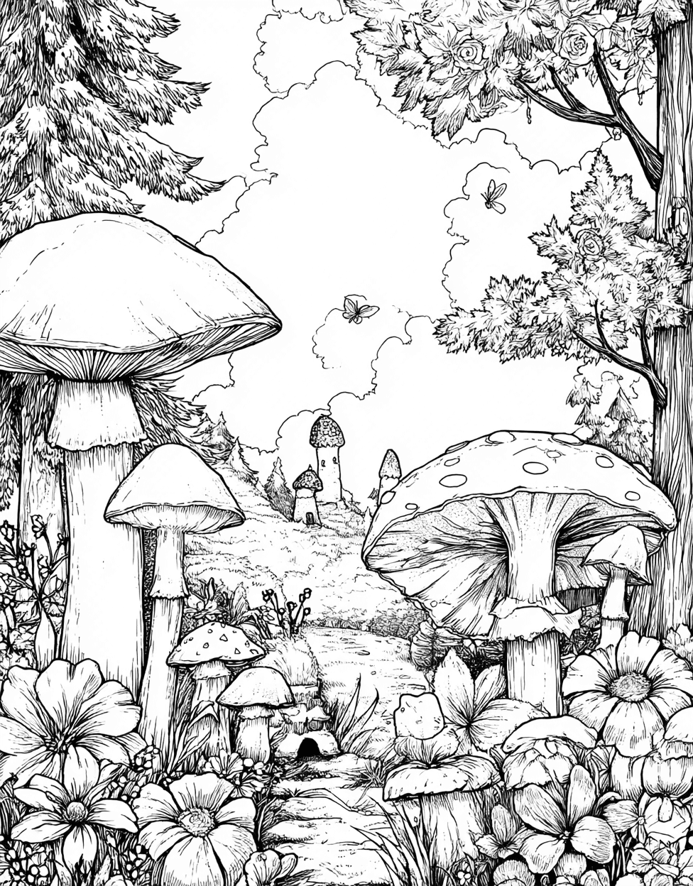 Coloring Printable Christmas Gnome, Whimsical Gnome Art Adventures Await, Coloring Pages Printable Free, Stress Relief Color Book, Fairy Tale Colouring Pages for Women main 6