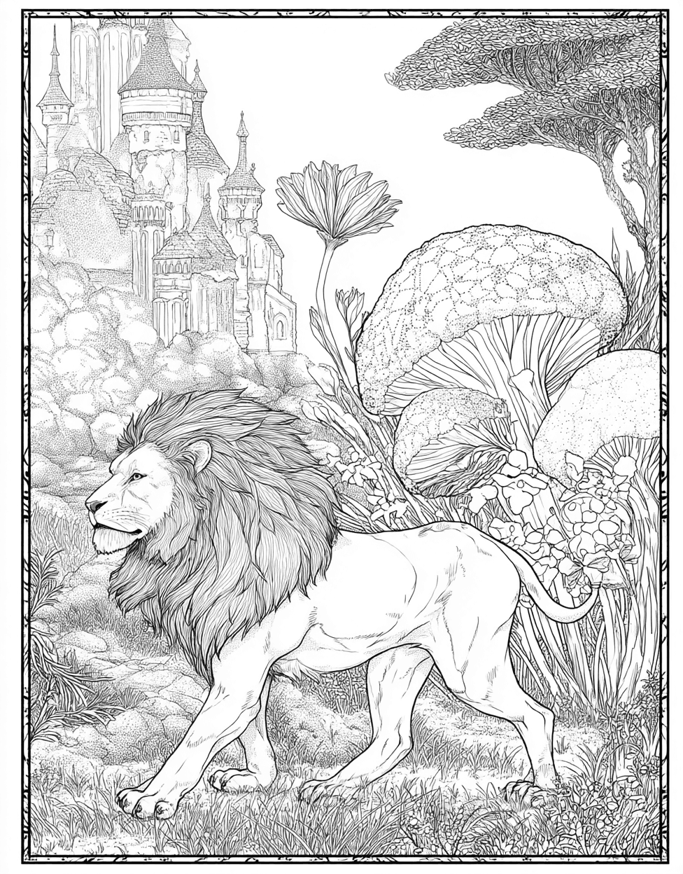 Relaxation Color Book, Fairy Tale Colouring Pages for Adults, Chimera Coloring, Chimera Dreams Artful Pages Await, Advanced Free Printable Coloring Pages for Children main 6
