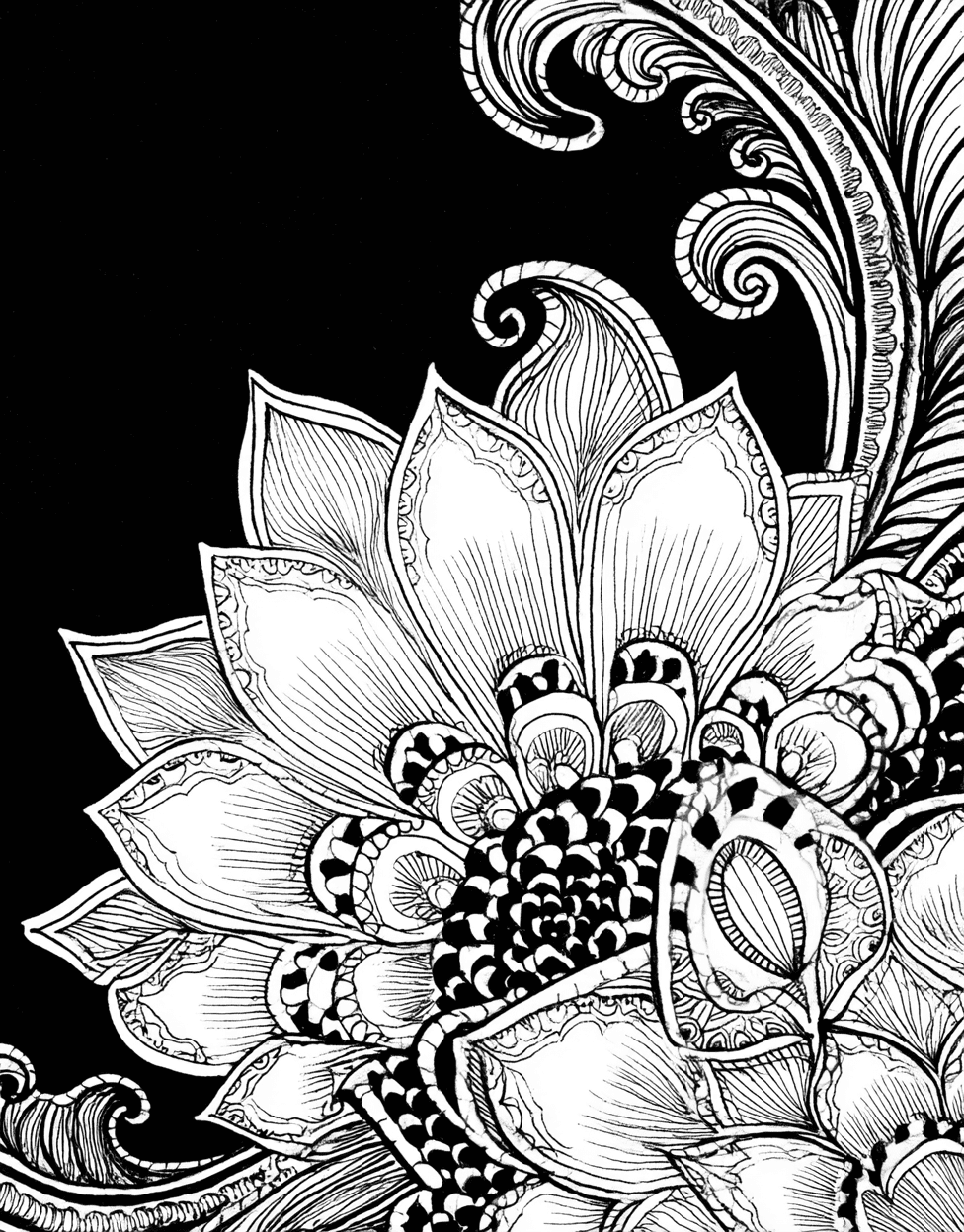 Relaxation Color Book, Pattern Colouring Pages for Adult, Free Coloring Pages Printable, Coloring Hair Henna Instructions, Intricate Henna Designs for Creative Minds main 2
