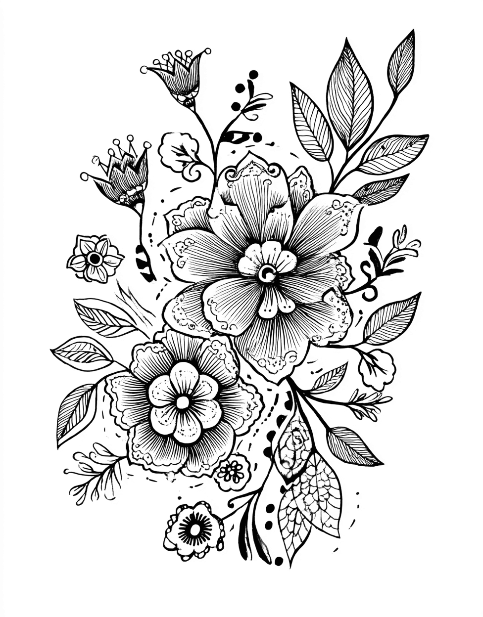 Relaxation Color Book, Pattern Colouring Pages for Adult, Free Coloring Pages Printable, Coloring Hair Henna Instructions, Intricate Henna Designs for Creative Minds main 5