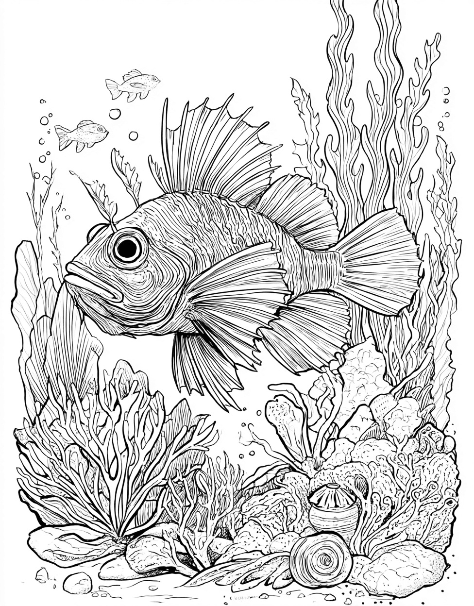 Relaxation Color Book, Ocean Life Colouring Pages for Teen, Anglerfish Art Dive into Dazzling Designs, Anglerfish Coloring, Free Printable Coloring Pages main 4