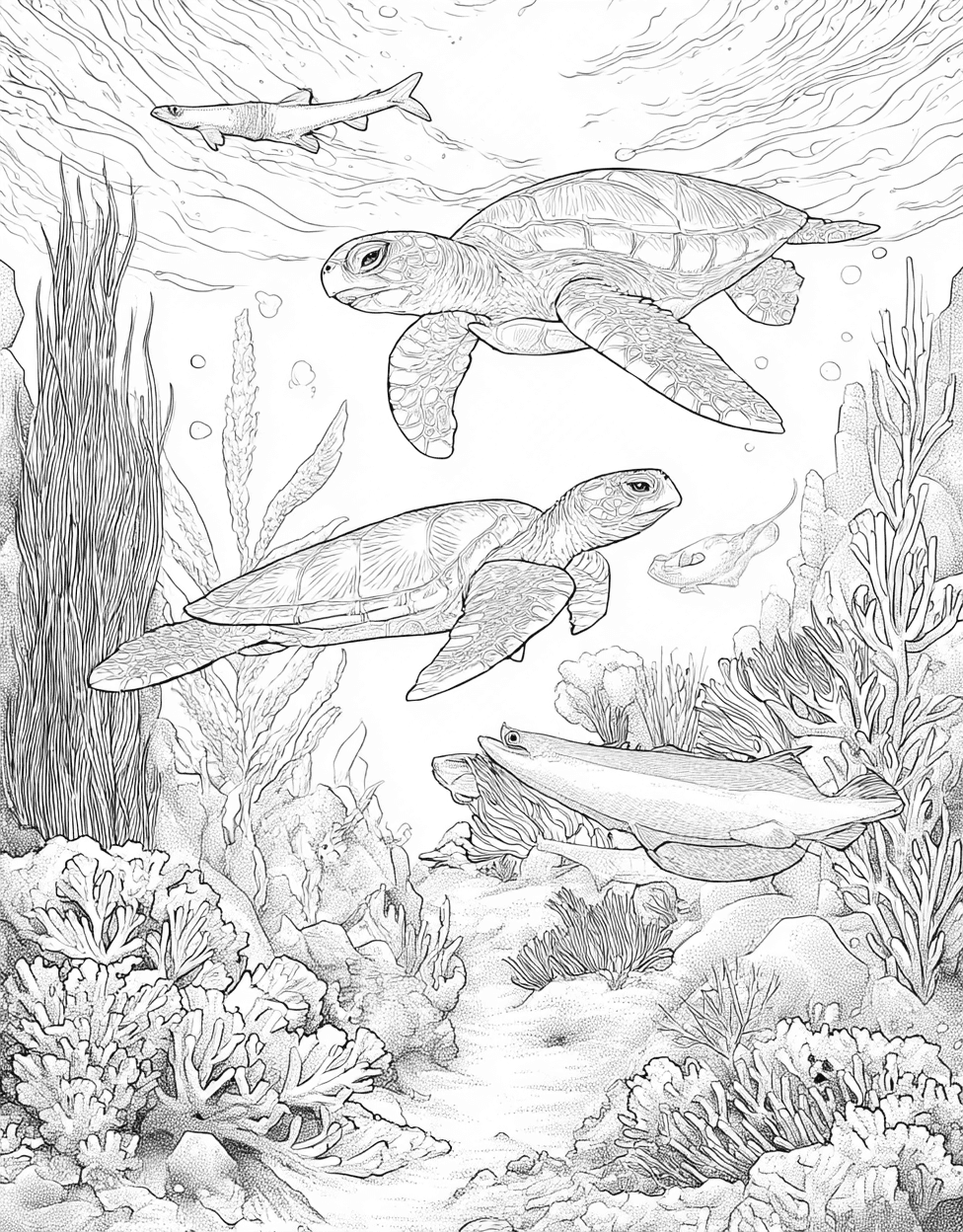 Remora Coloring, Adult Coloring Pages Free Printables, Stress Relief Color Book, Ocean Life Colouring Pages for Teenage, Remora Adventures Splash of Imagination main 2