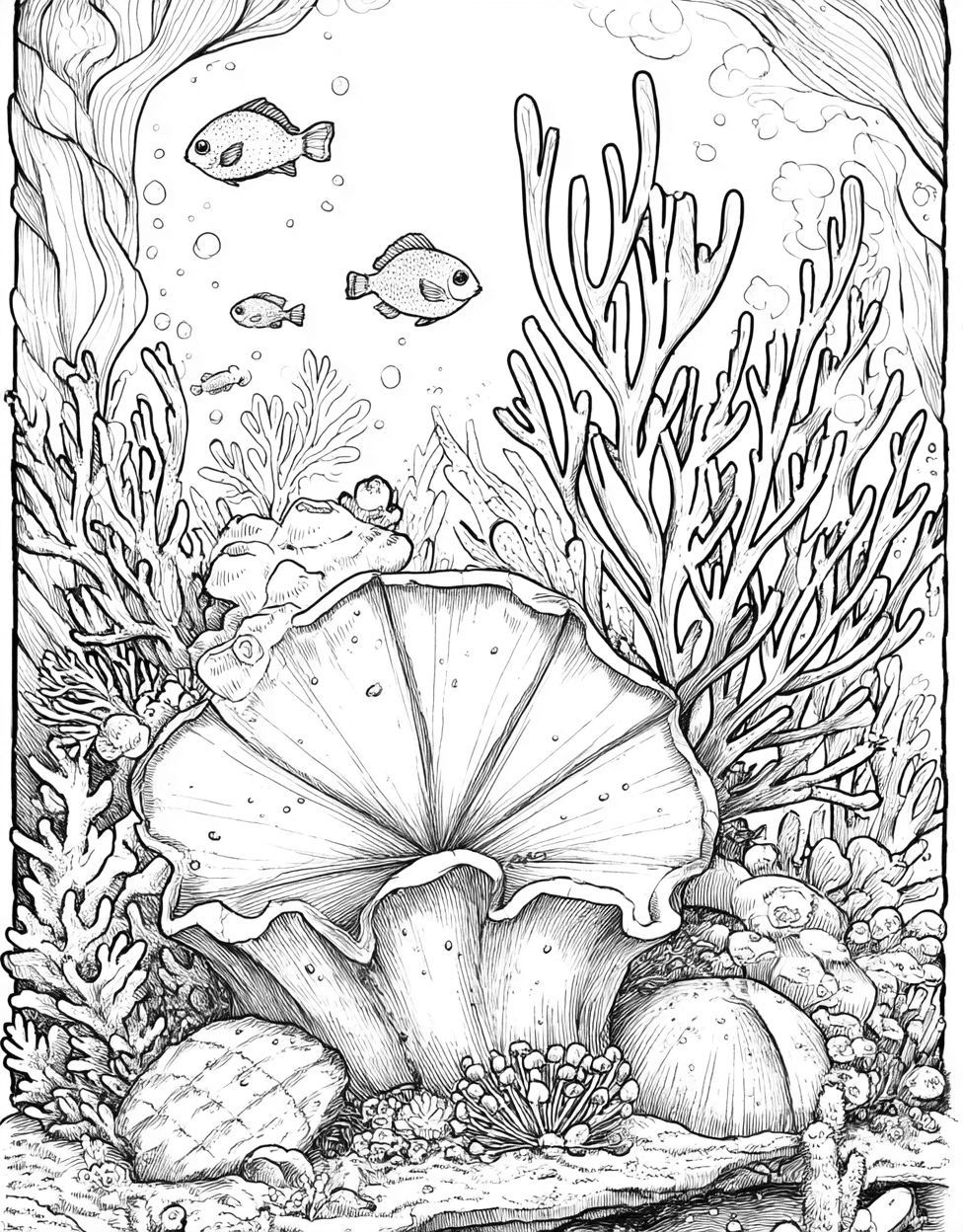 Sea Cucumber Coloring, Free Coloring Pages Pdf Format, Relaxation Color Book, Ocean Life Colouring Pages for Women, Underwater Fun Sea Cucumber Art Adventure main 4