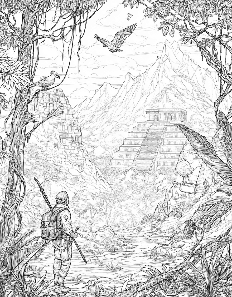 Relaxation Color Book, Adventure Colouring Pages for Teen, Adventure Awaits Explorers Art Journey, Sticker Windows Generator Explorer, Advanced Free Printable Coloring Pages for Children main 4