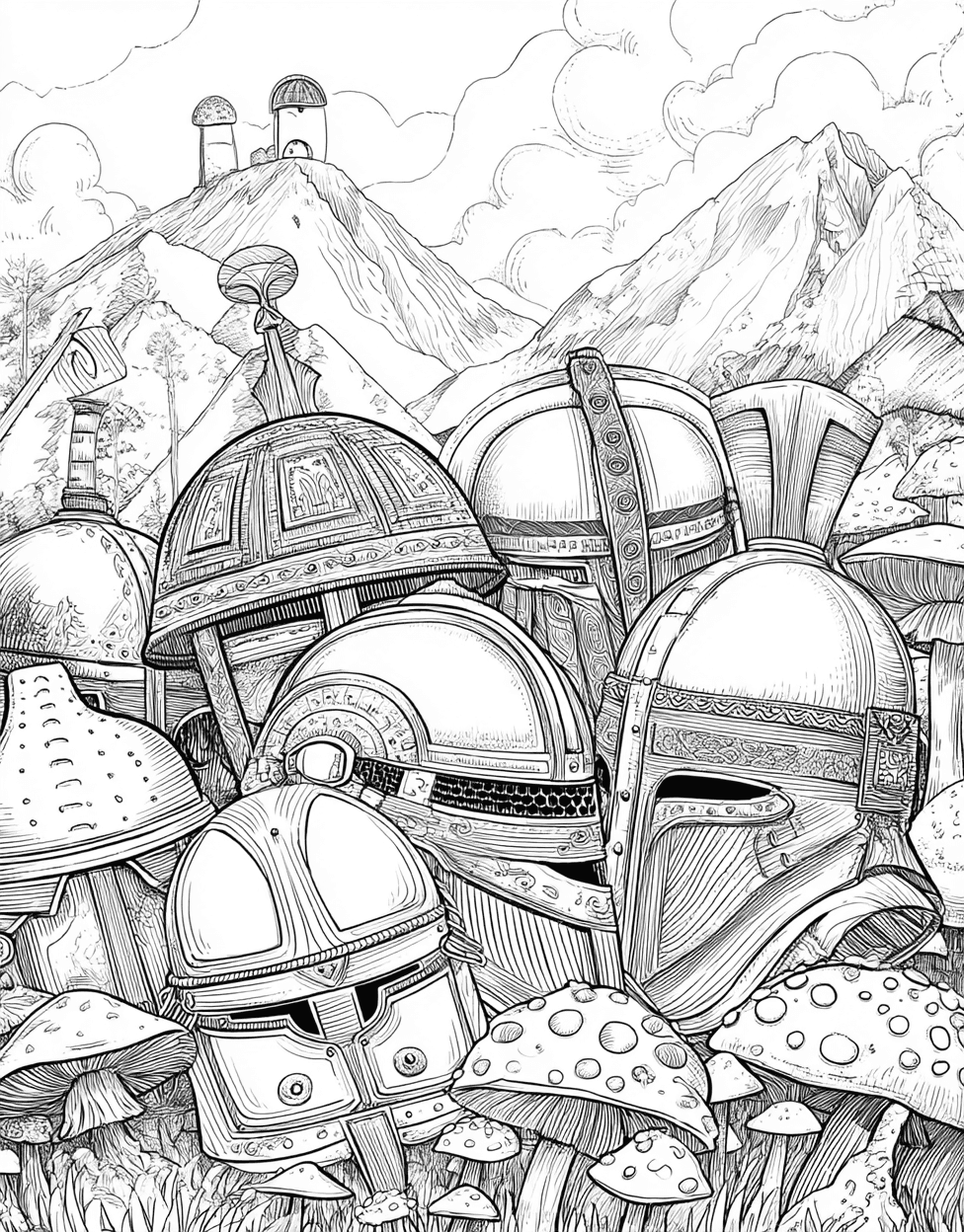 Relaxation Color Book, Adventure Colouring Pages for Teen, Coloring Printable Football Helmet, Free Printable Coloring Pages for Girls, Vibrant Helmets a Creative Adventure Awaits main 6