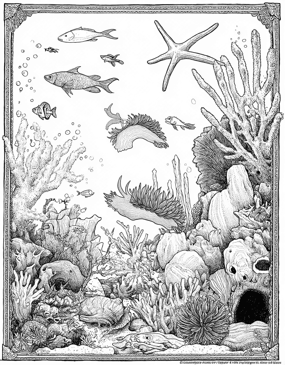 Nudibranch Wonders Artistic Undersea Delights, Stress Relief Color Book, Ocean Life Colouring Pages for Teen, Free Printable Coloring Pages for Adults, Nudibranch Coloring main 4
