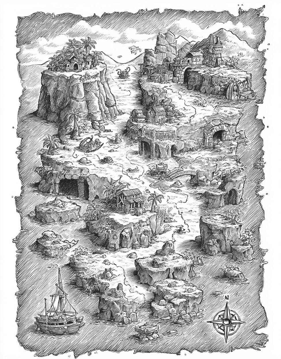 Sticker Renewal Chicago Treasure, Treasure Hunt Adventure Awaits on Every Page, Free Coloring Pages to Print, Stress Relief Color Book, Adventure Colouring Pages for Teenage main 5