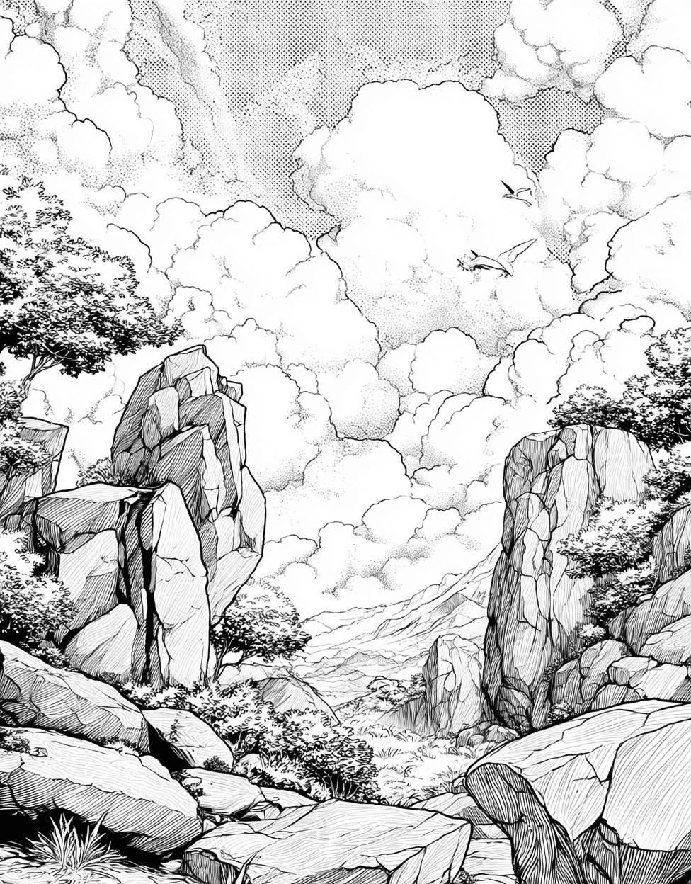 Bold Rocks Bouldering Art Pages, Free Color Pages for Adults, Relaxation Color Book, Adventure Colouring Pages for Teen, Bouldering Coloring main 6