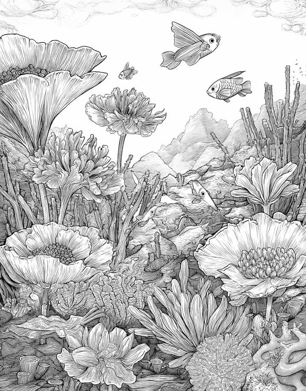 Nudibranch Wonders Artistic Undersea Delights, Stress Relief Color Book, Ocean Life Colouring Pages for Teen, Free Printable Coloring Pages for Adults, Nudibranch Coloring main 6