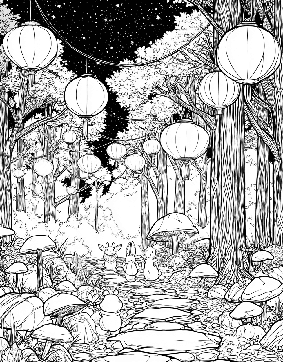 Coloring Halloween Scary Lantern, Lantern Dreams Pages to Brighten Your Art, Relaxation Color Book, Adventure Colouring Pages for Adults, Free Coloring Pages for Adults main 7