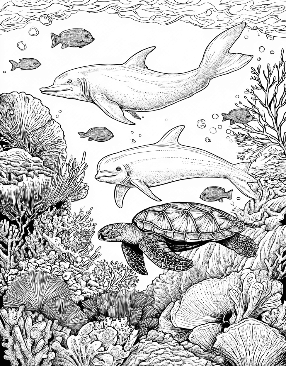 Remora Coloring, Adult Coloring Pages Free Printables, Stress Relief Color Book, Ocean Life Colouring Pages for Teenage, Remora Adventures Splash of Imagination main 9