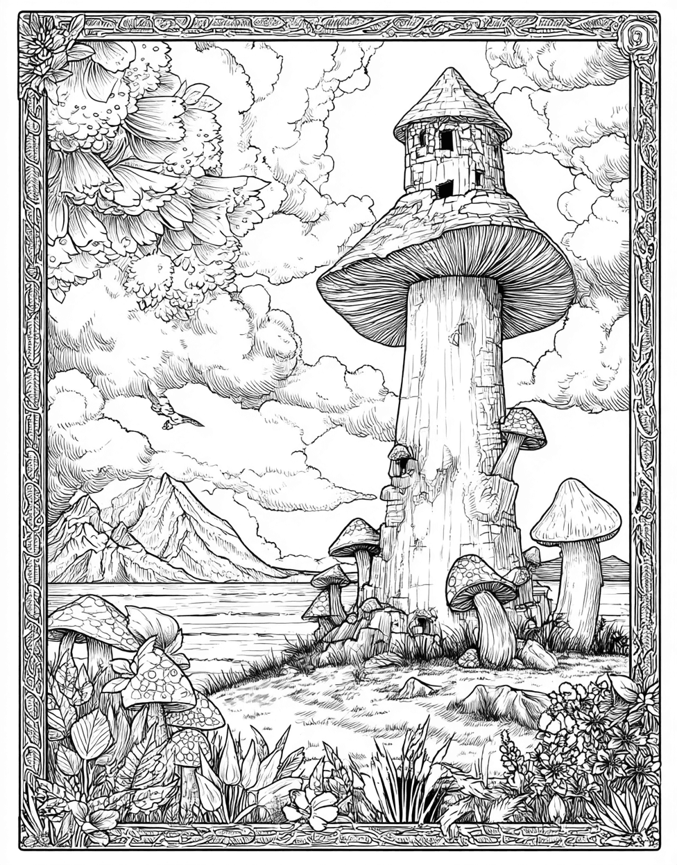 Coloring Pages for Adults Free Printable, Vibrant Totem Art Unleash Your Inner Artist, Stress Relief Color Book, Adventure Colouring Pages for Women, Coloring Disney White Totem main 9