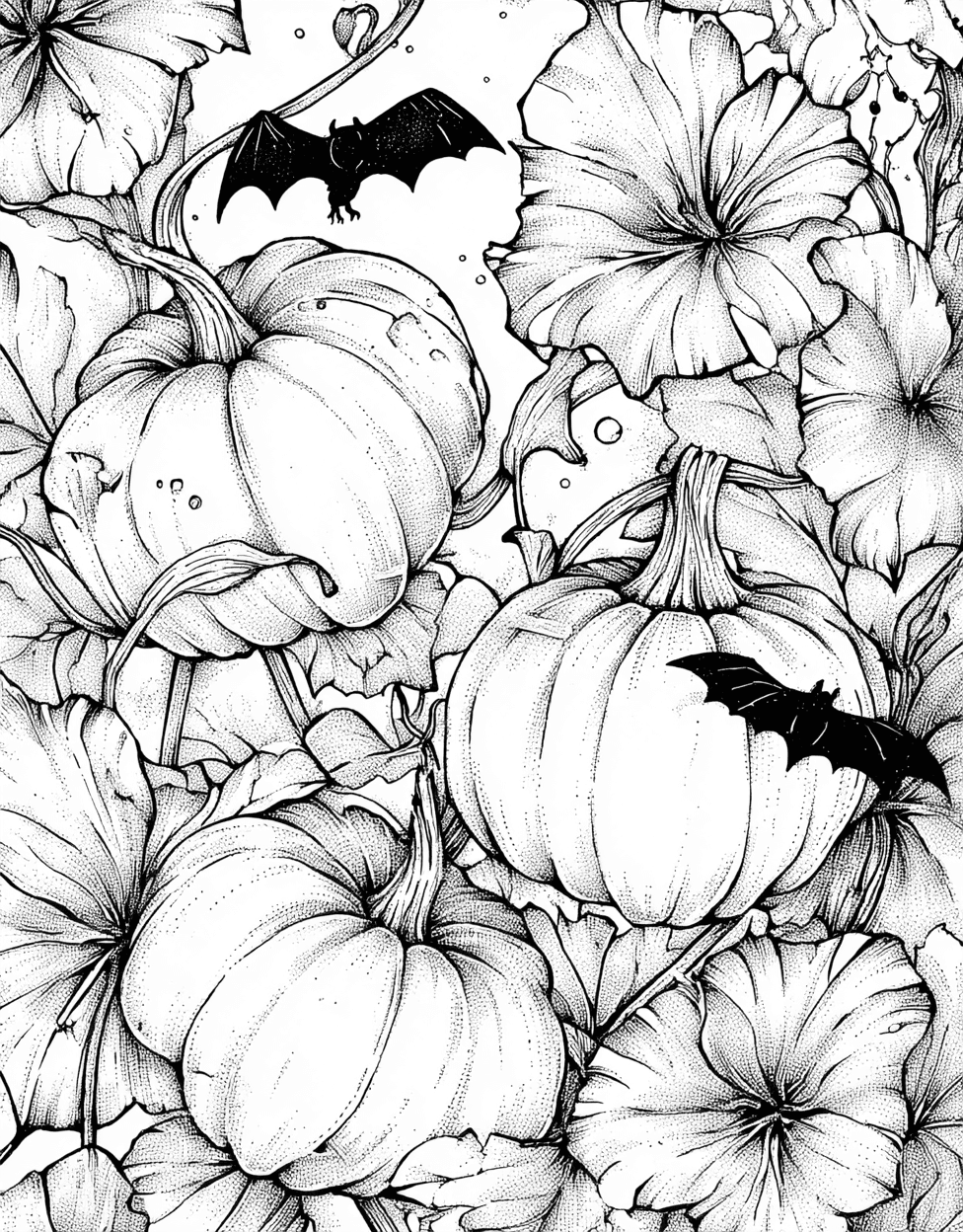 Free Color Pages for Adults, Relaxation Color Book, Seasonal Colouring Pages for Women, Coloring Printable Pumpkin Kindergarten, Pumpkin Palettes Autumn Art Adventures main 1