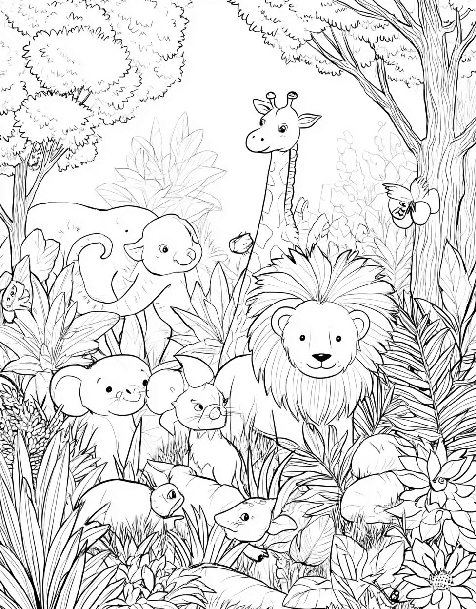 Free Color Pages Printable, Explorers Coloring, Stress Relief Color Book, Cute Characters Colouring Pages for Teenage, Adventures Await ExplorerThemed Art Pages main 1