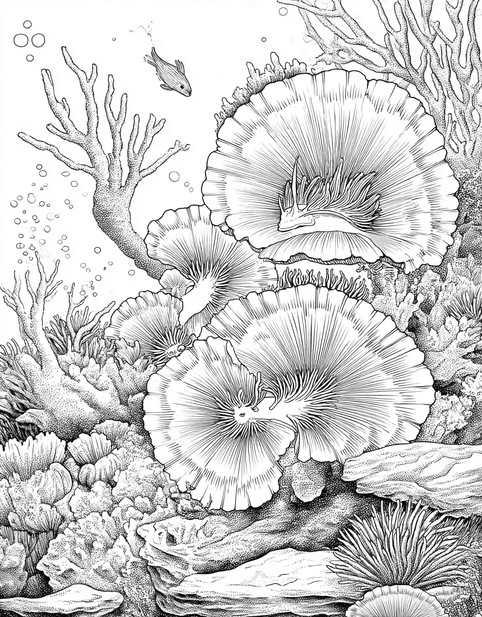 Nudibranch Wonders Artistic Undersea Delights, Stress Relief Color Book, Ocean Life Colouring Pages for Teen, Free Printable Coloring Pages for Adults, Nudibranch Coloring main 1